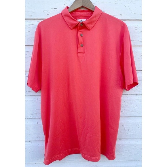 Grand Slam Polo Shirt Mens L 360 Motion Flow Golf Gear Orange Breathable Hiking - Picture 2 of 7